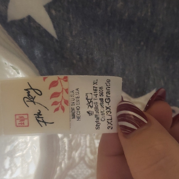 7th Ray Women's Red White and Blue Summer shirt - Picture 3 of 3